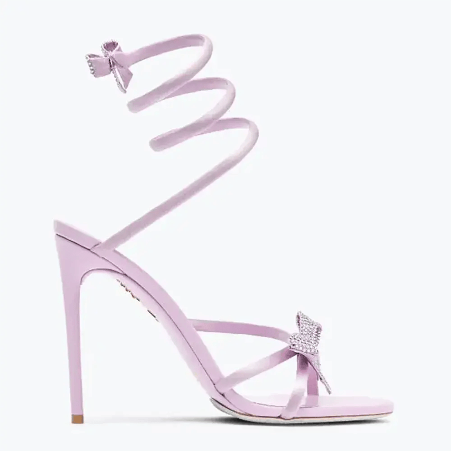 Rene Caovilla Cleo Mauve Sandal with Bows 105 – C12086105R0017036 (Woman)