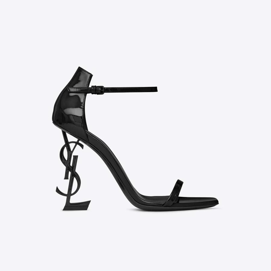 Saint Laurent Opyum 110 Sandals in Patent Leather – Black (Woman)