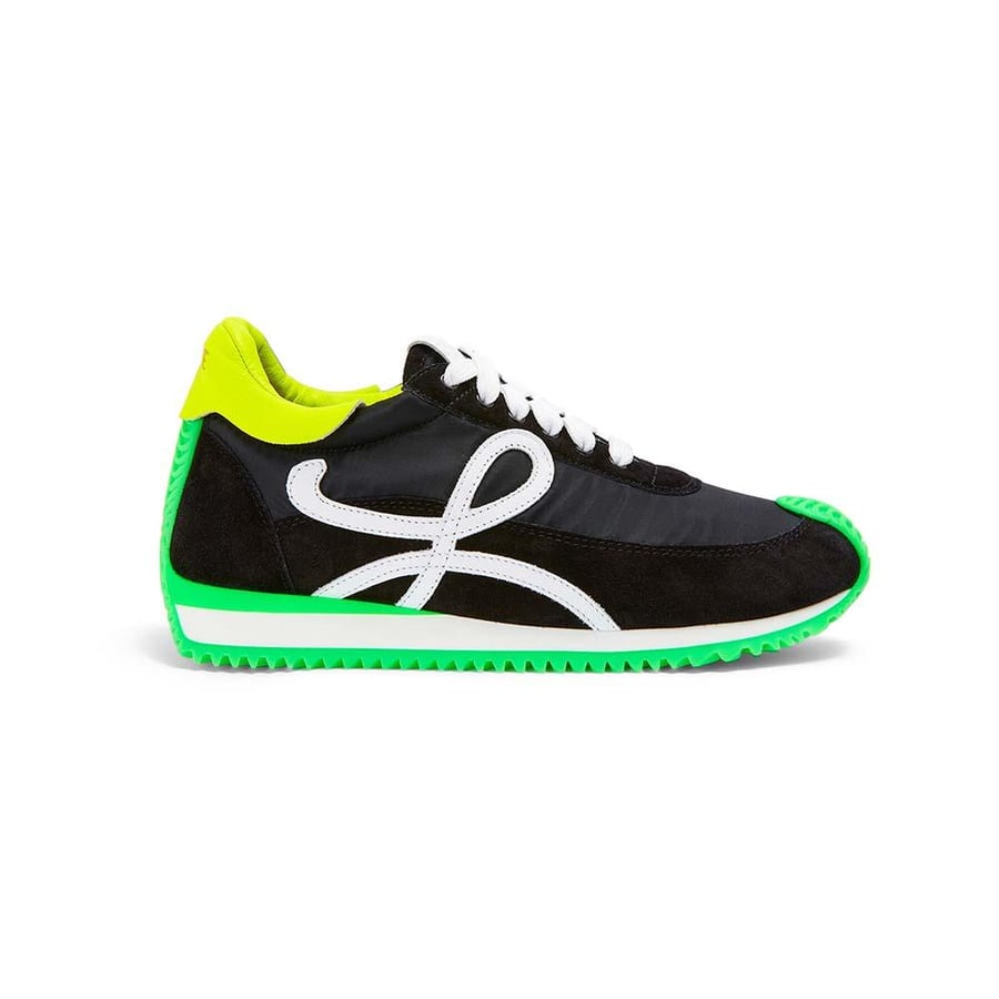 Loewe Flow Runner in Nylon and Suede – Black (Woman)