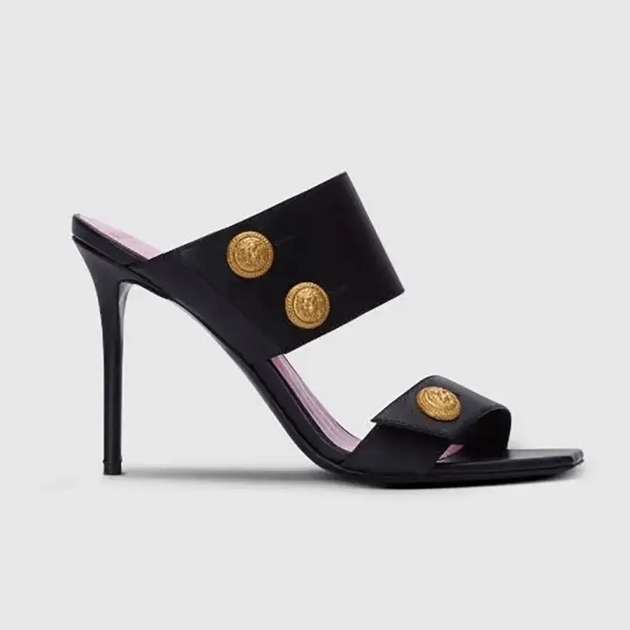 Balmain Eva Mules in Calfskin CN0UR007LVIT (Woman)
