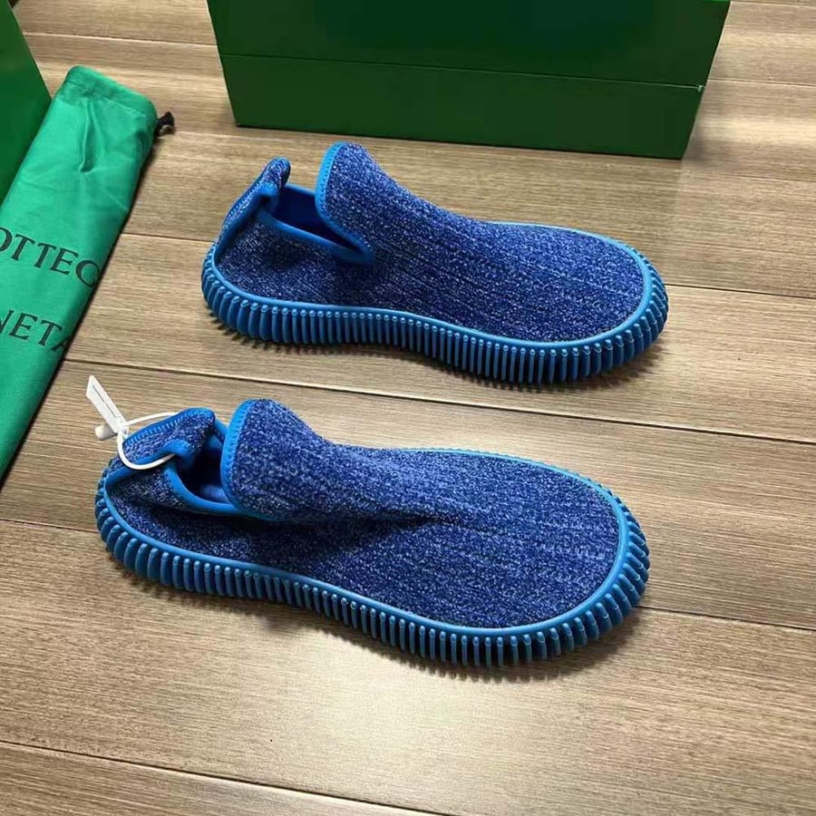 Bottega Veneta Ripple Chenille Corduroy Slip-on Sneakers – Blue (Unisex)