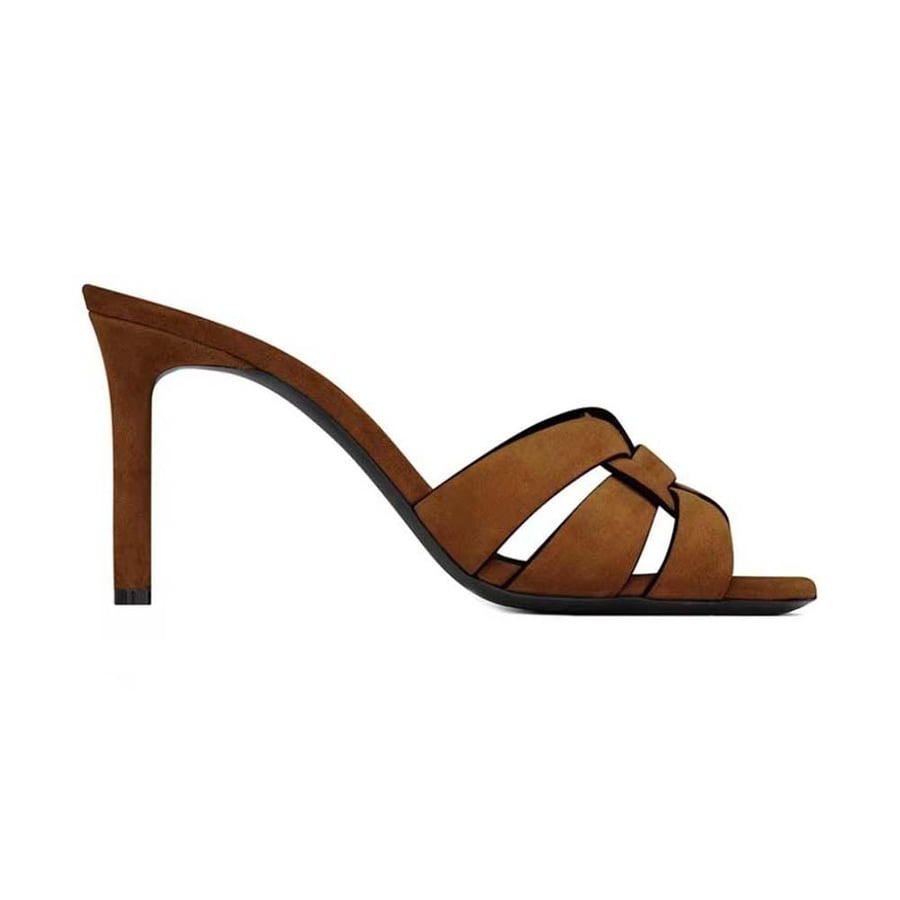 Saint Laurent Tribute Mules in Suede 6694310LI002330 (Woman)