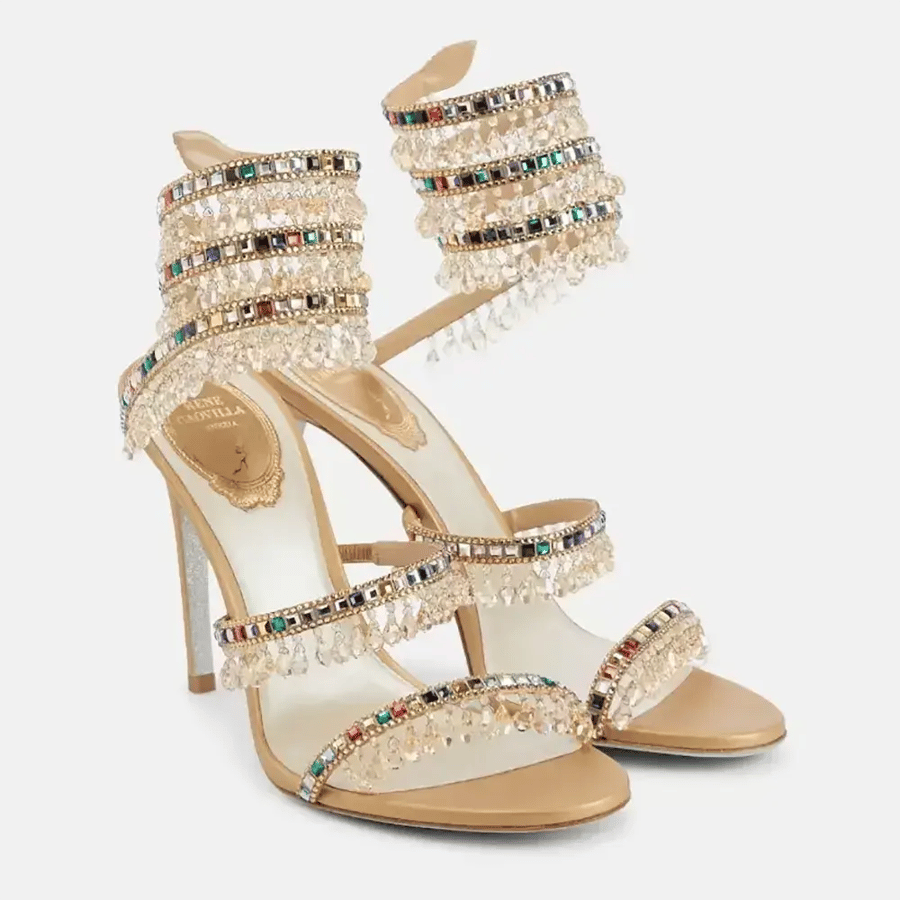 Rene Caovilla Chandelier Crystal Sandy Sandal 105 – C10182R001105V104 (Woman)