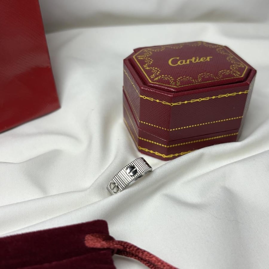 A ring inspired by Cartier, silver, without stones