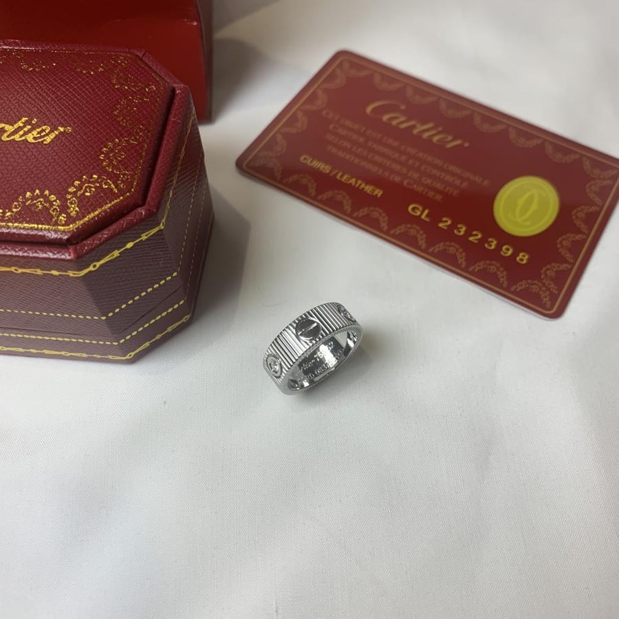 A ring inspired by Cartier, silver, without stones