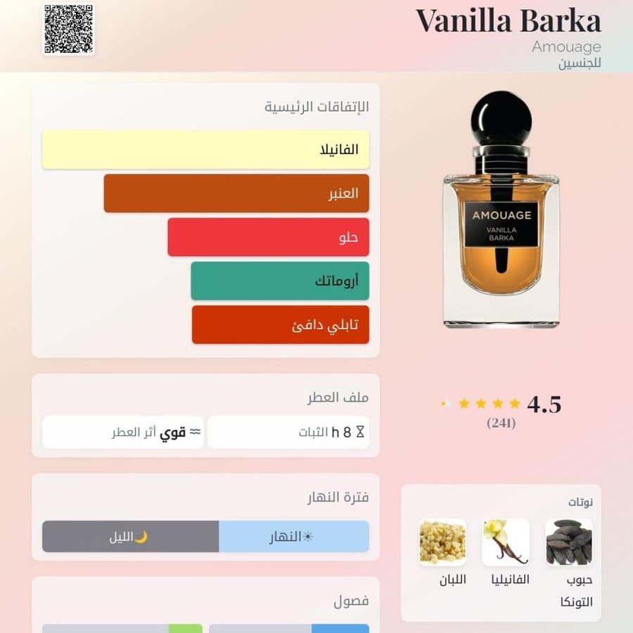 تقسيم زيت عطري فانيلا بركة من أمواج - سدس تولة (2مل تقريبًا)