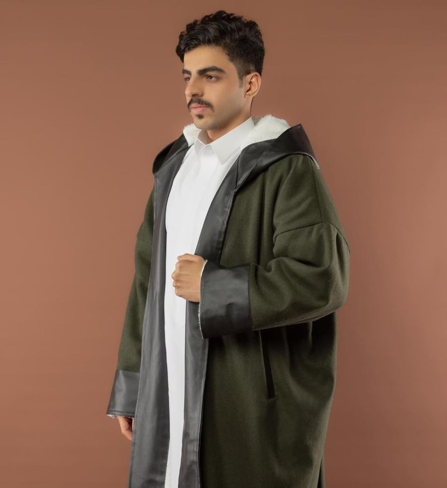 فروه رجاليه شتويه لون زيتي