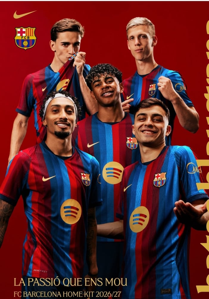 تيشيرت برشلونة الأساسي الحصري لموسم 26/27