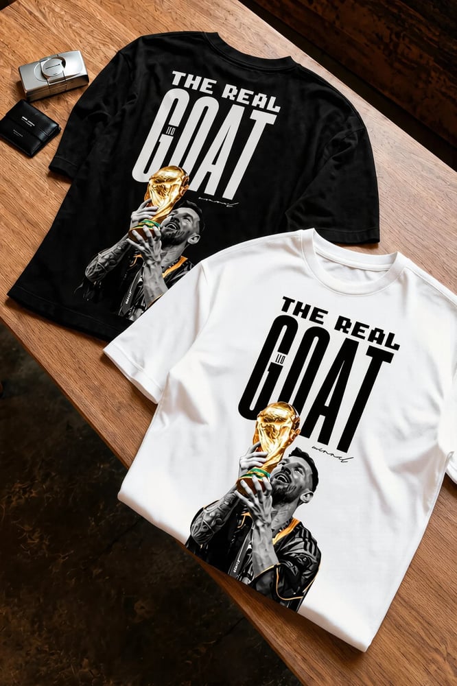 T-SHIRT MESSI OVERSIZED CLASSIC THE REAL GOAT- تيشيرت ميسي التاريخي- نسخة خاصه - 26