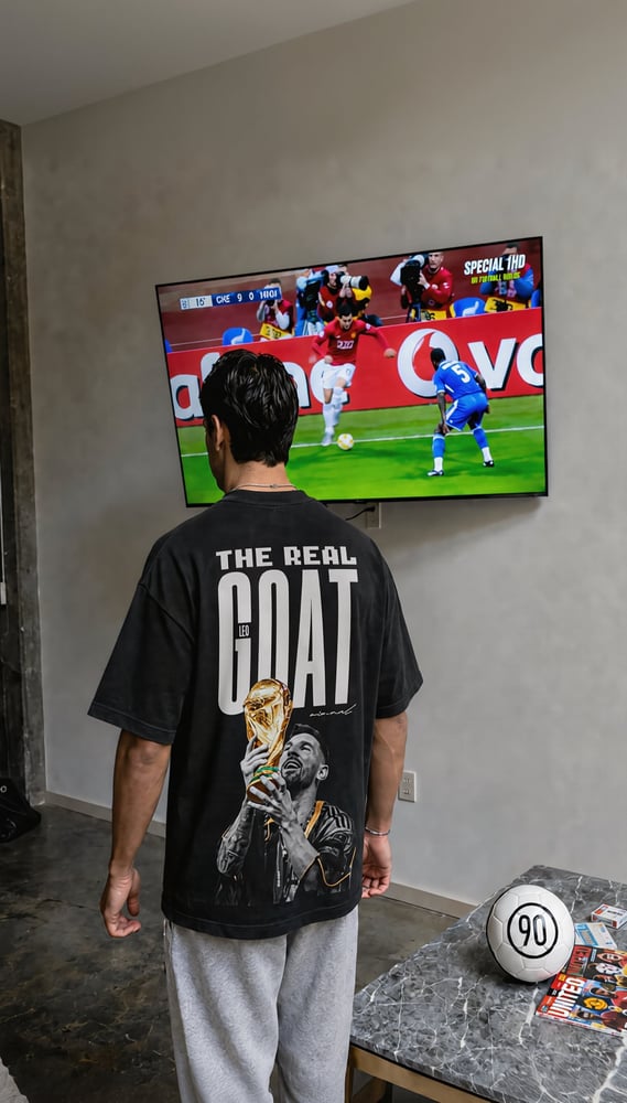T-SHIRT MESSI OVERSIZED CLASSIC THE REAL GOAT- تيشيرت ميسي التاريخي- نسخة خاصه - 26