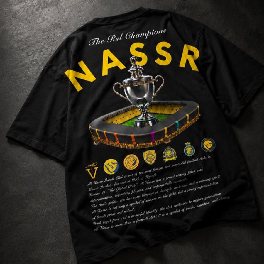 تيشيرت كاجوال Streetwear- إصدار أبطال الدوري 2026- من LAXEN