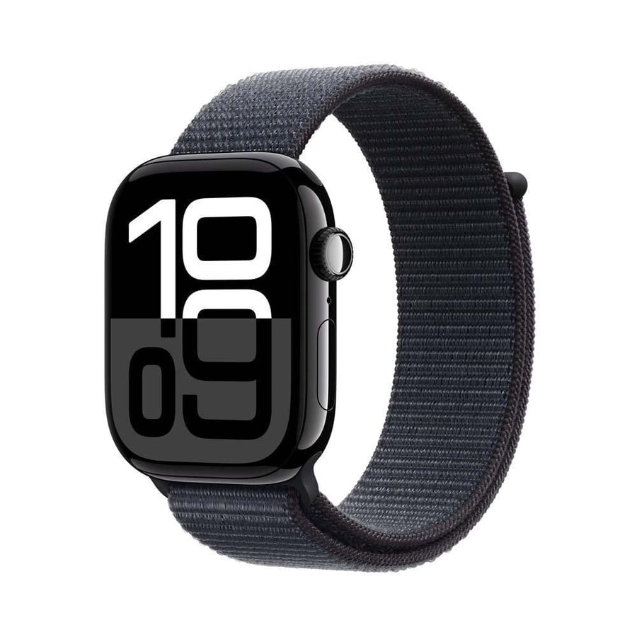 Apple Watch Series 10 GPS – 46mm – Aluminum Case – Black Sport Band