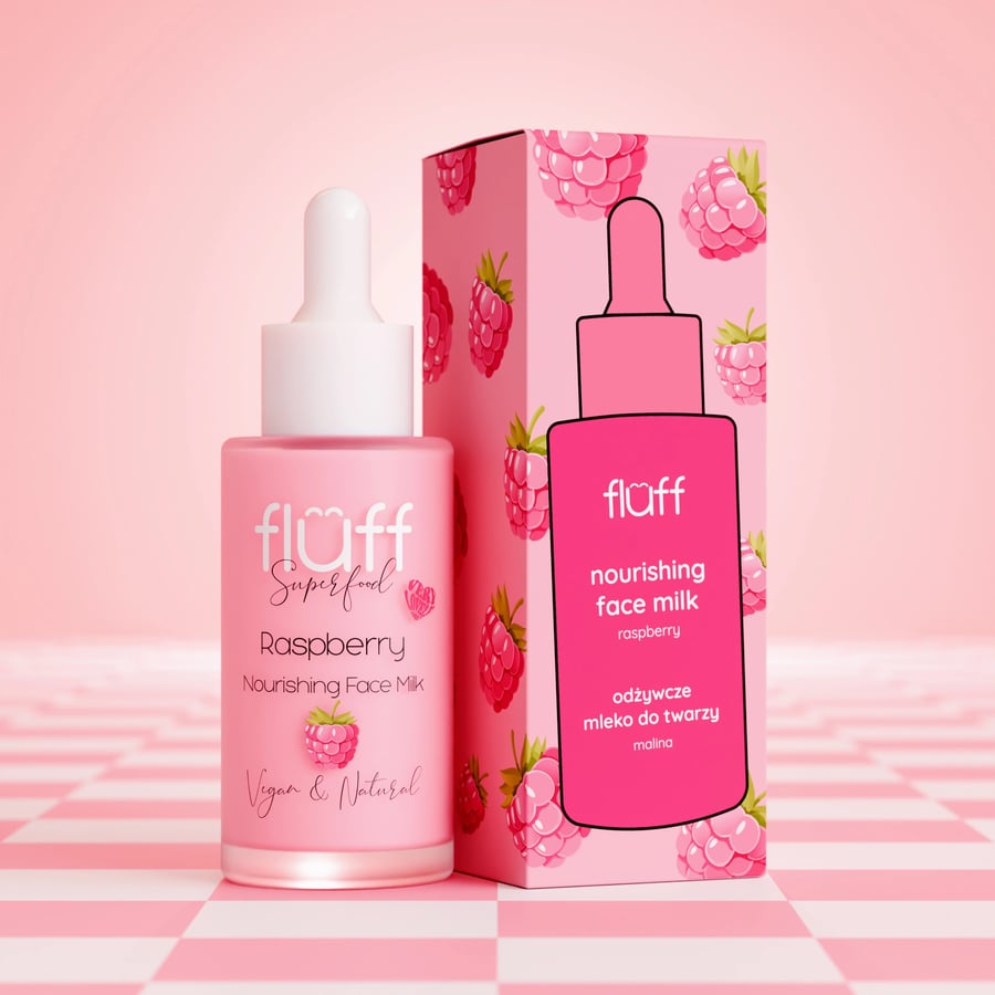 Raspberry flavor nourishing face milk