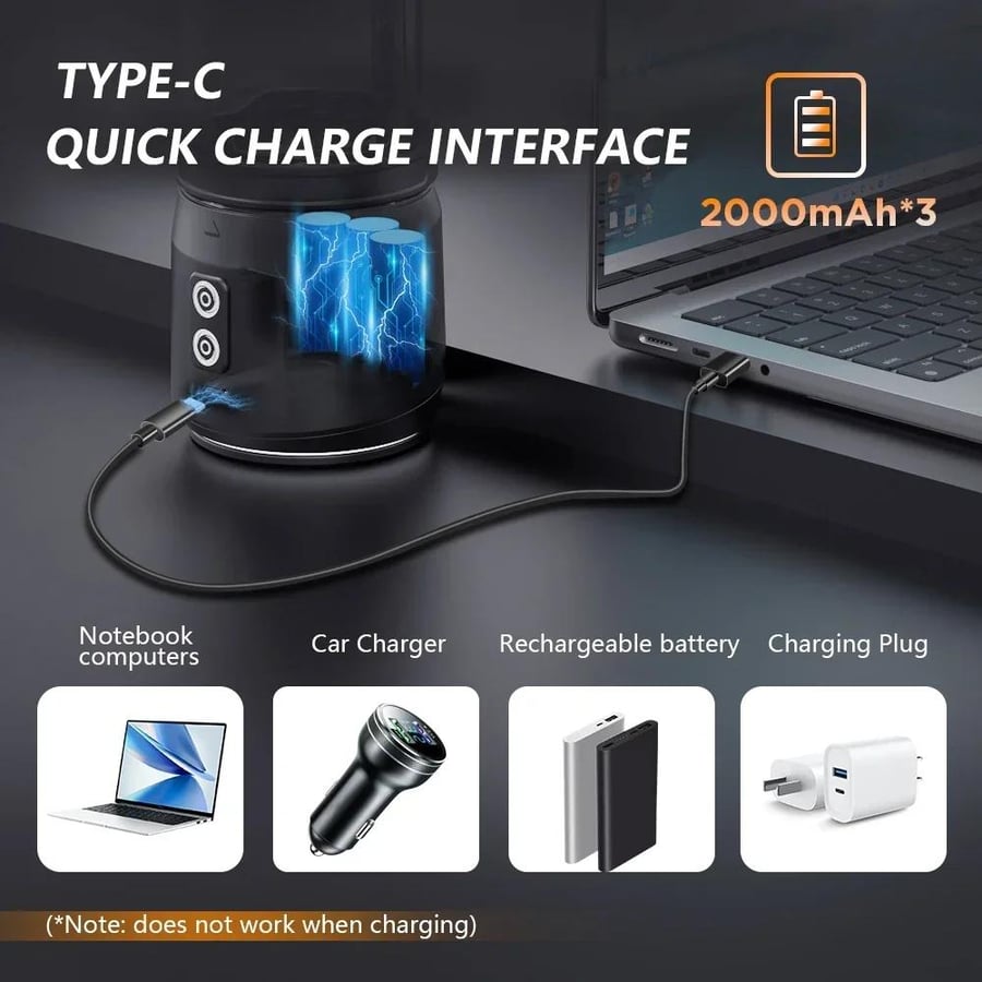 عصارة كهربائية محمولة 700 مل USB قابلة للشحن