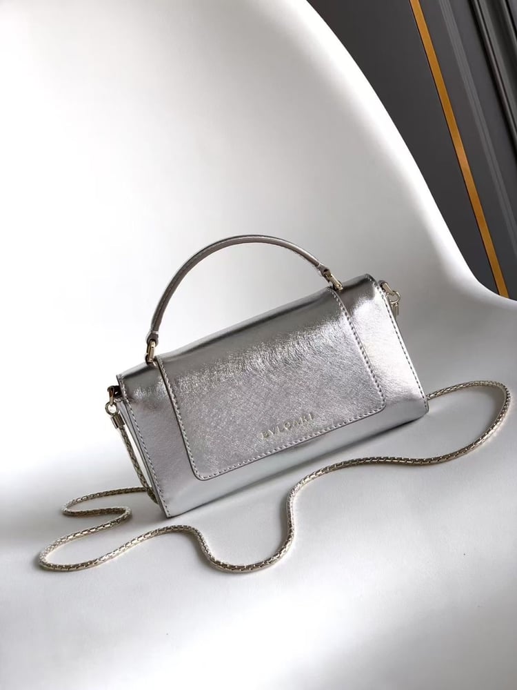Bulgari Serpenti Forever Silver Bag | Bvlgari Sea Phone Pouch