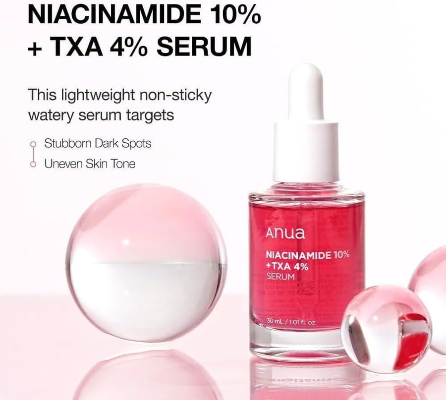 Annuwa Niacinamide 10% + TXA 4% Serum to correct dark spots, 30 ml