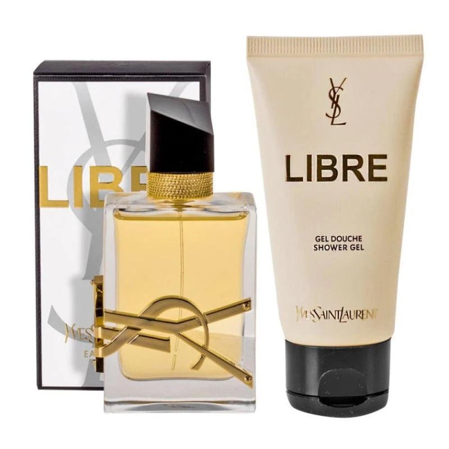 طقم هدية عطر اف سان لوران ليبر او دو بارفيوم عطر 50مل + جل استحمام 50مل