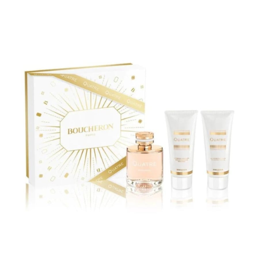 مجموعة عطر كواتر بور فام من بوشيرون طقم أو دو بارفان 100 مل + لوشن للجسم 100 مل + جل استحمام 100 مل