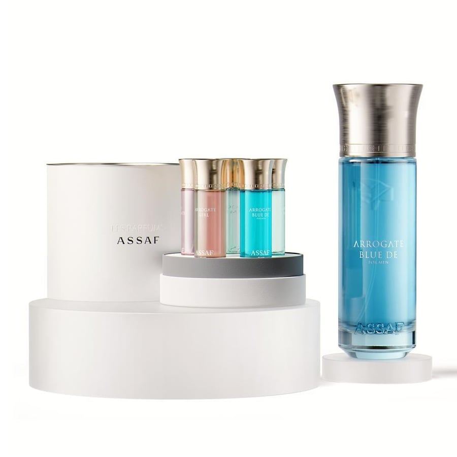 عطر عساف اروقيت بلو اكسكلوسف او دي بارفيوم + هدية عينات - 200 مل