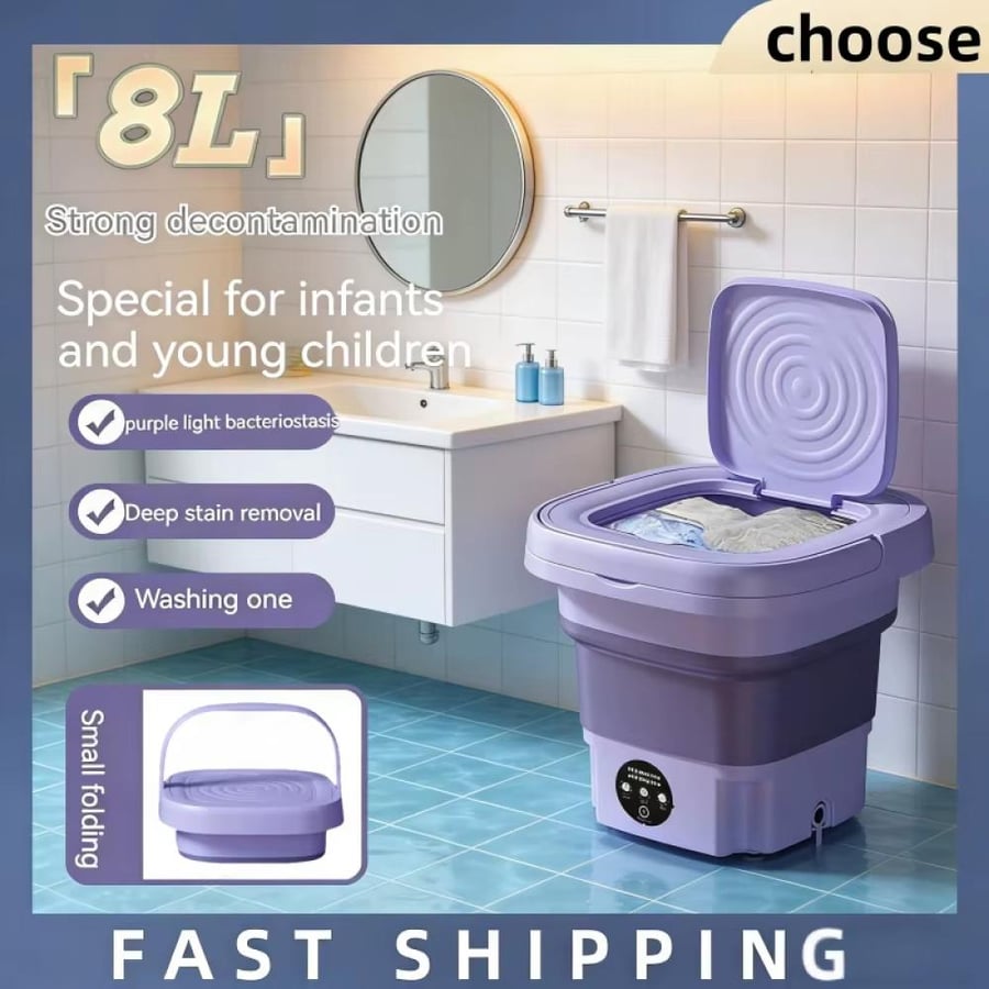 Small foldable washing machine
