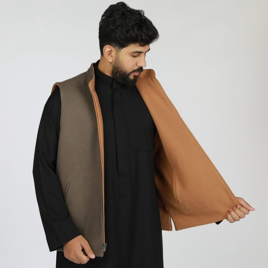 سديرية كشميري دبل فيس رملي بني