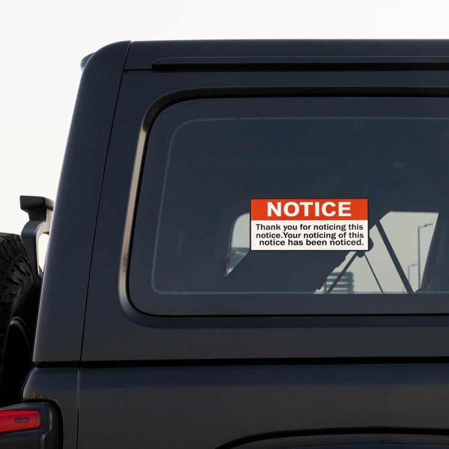 Notice Sticker