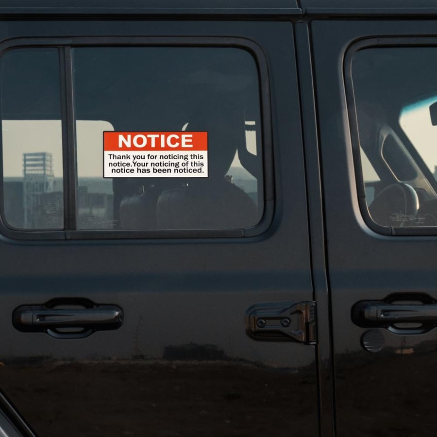 Notice Sticker
