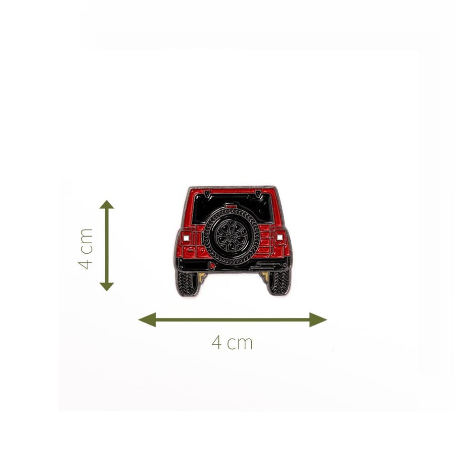 Rare Red Jeep Metal Sticker