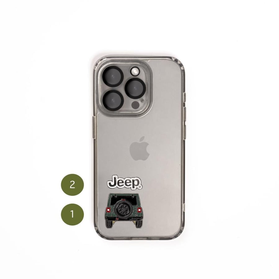 Rare Green Jeep Metal Sticker