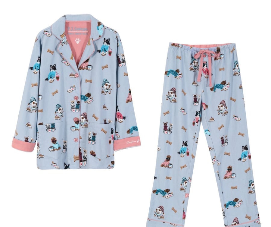 Puppy Dream - cotton pajamas with cute puppy print