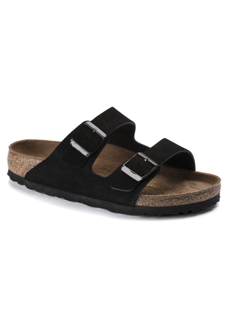 Black medical suede shoe for supporting foot arch | FF Arch Comfort Midnight Black