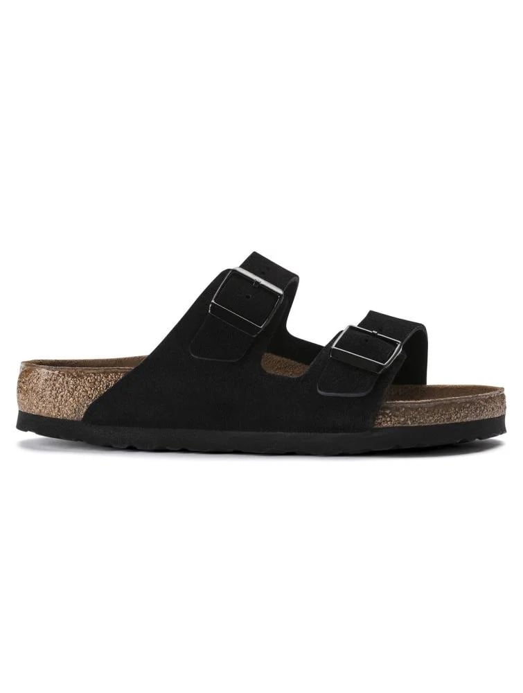 Black medical suede shoe for supporting foot arch | FF Arch Comfort Midnight Black