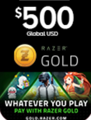 بطاقه ريزر الذهبية عالمي 500 دولار