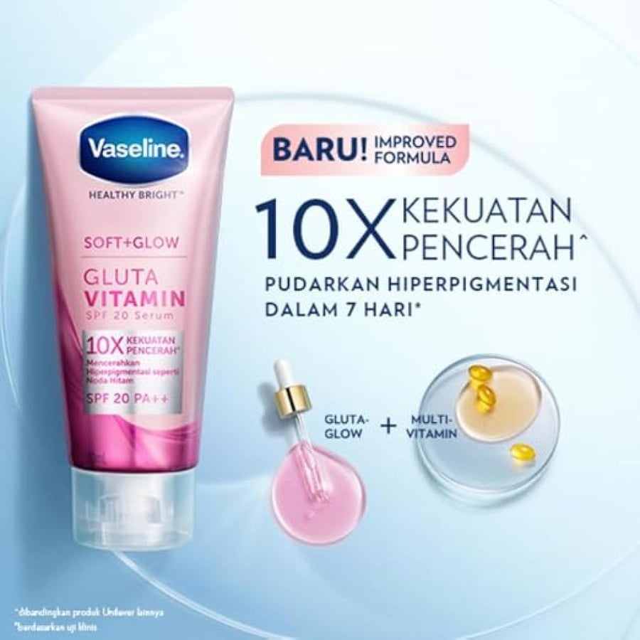 Vaseline Soft Glow Gluta Body Serum SPF 20 Niacinamide 180ML