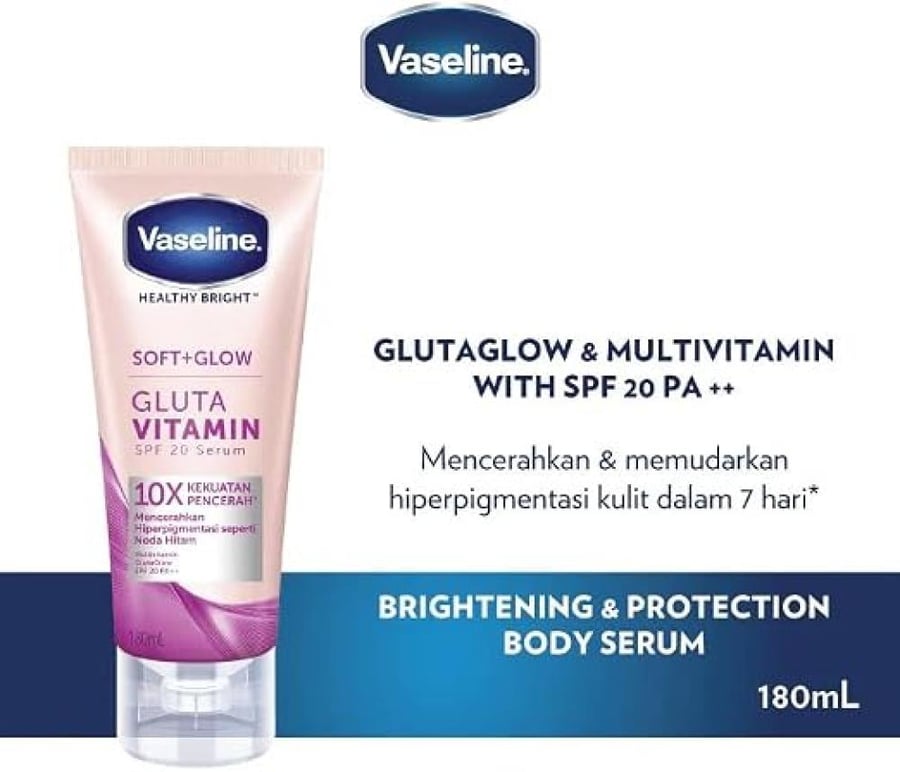 Vaseline Soft Glow Gluta Body Serum SPF 20 Niacinamide 180ML