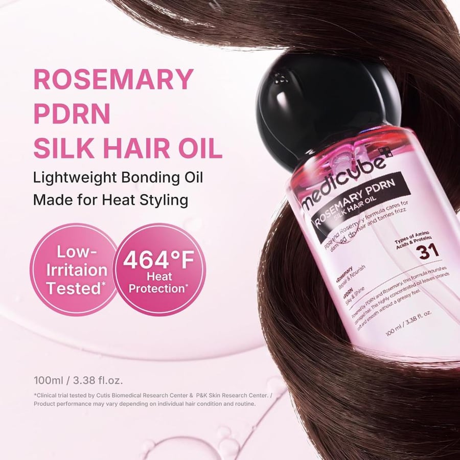 Medicube Rosemary PDRN Silk Hair Oil (100ml).