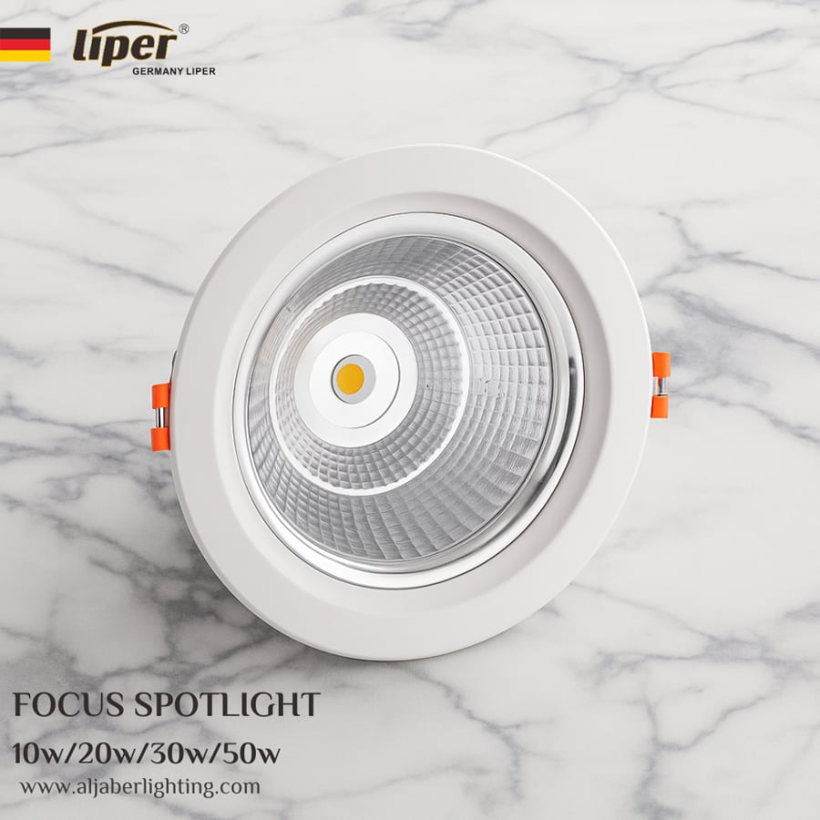 اسبوت انارة ابيض 20CM LIPER FOCUS COB 6500K 50W