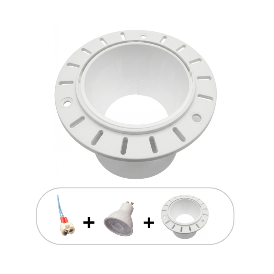فريم اسبوت جبصين الومنيوم دائري 7CM LUTECA SY8802R GU10 WH+Matt WH
