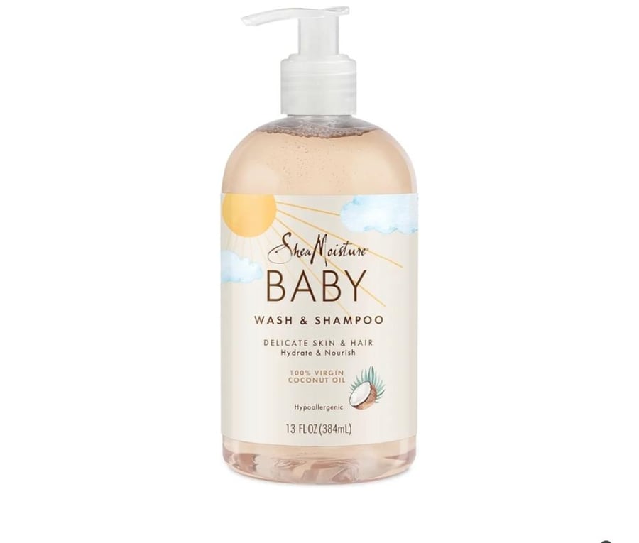 شيا مويستشر Baby غسول وشامبو بزيت جوز الهند – 384 مل