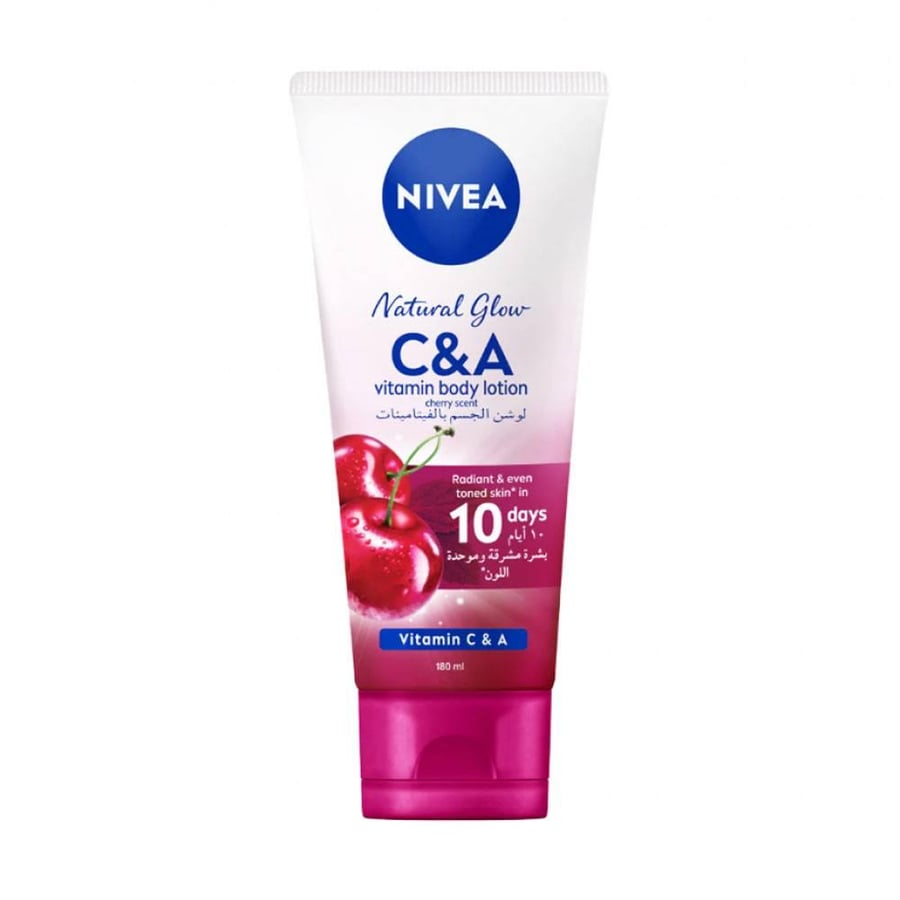 Nivea Body Lotion with Vitamin C and Y, Cherry Scent - 180 ml