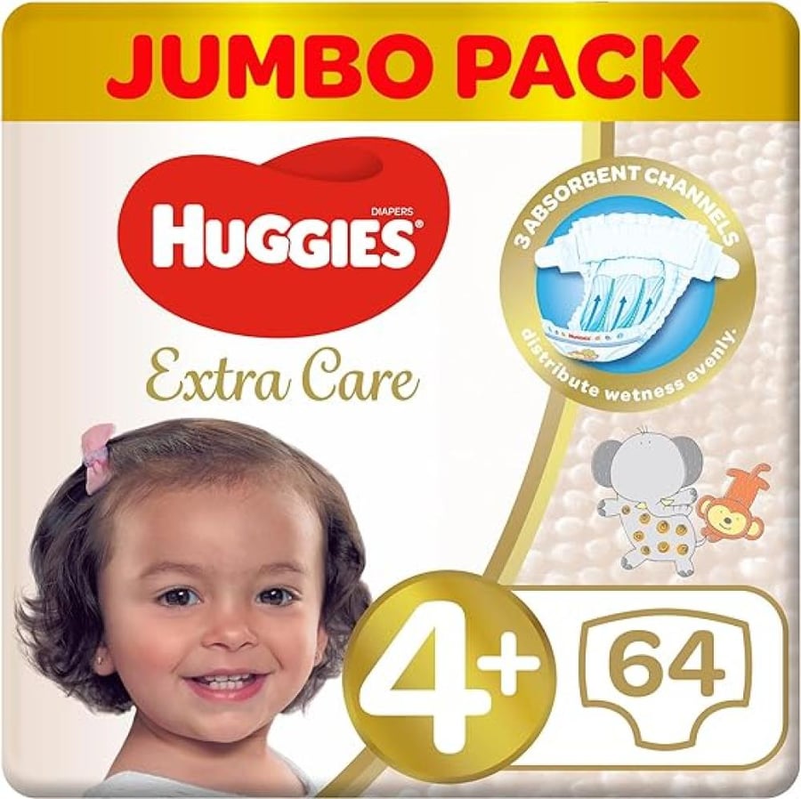 Order baby diapers, premium care, size 4, 64 diapers