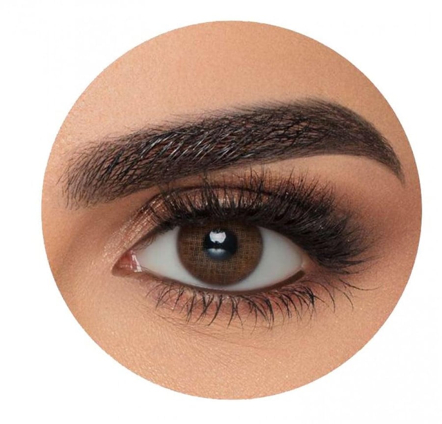 3D color lenses one month brown BROWN