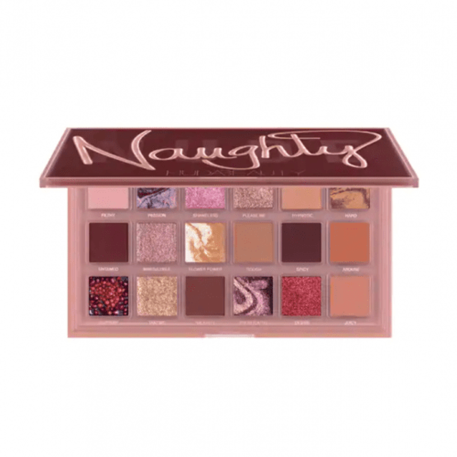 Huda Beauty palette eyeshadow collection of natural eyeshadow