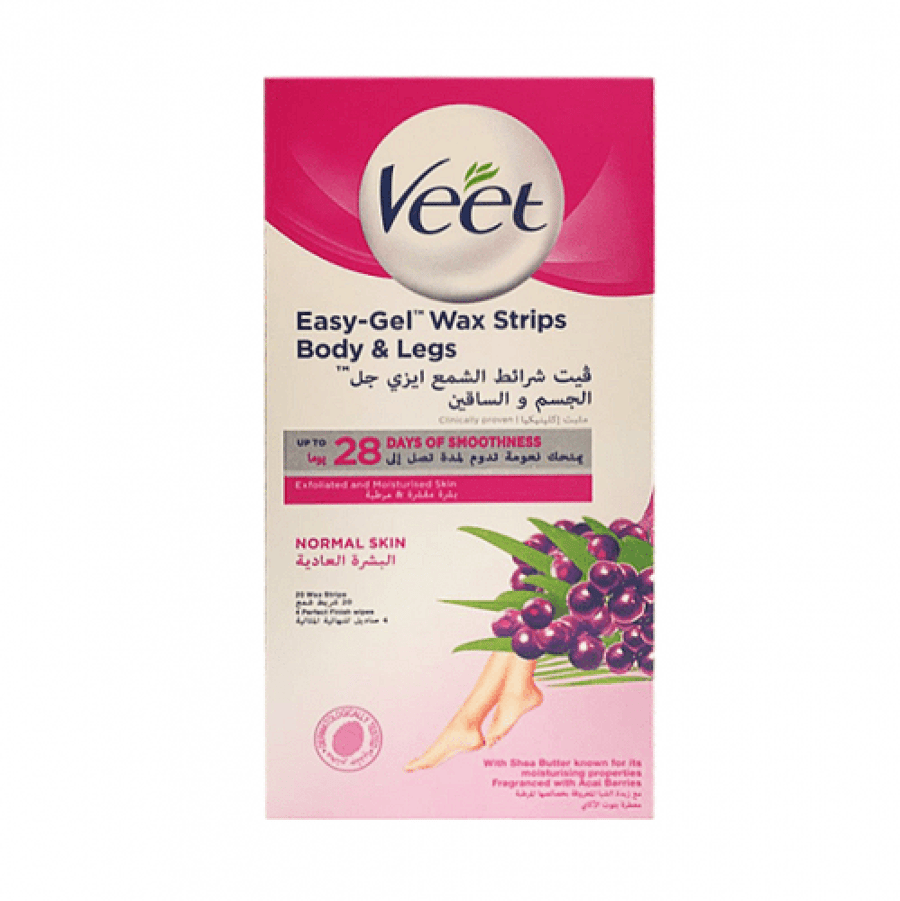 Wax gel sheets for normal skin, body, and legs from Vit, 20 pieces