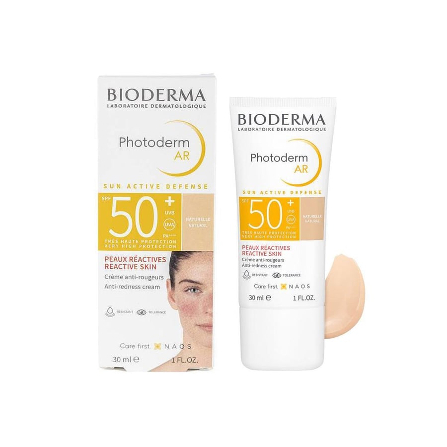 كريم فوتوديرم مضاد للاحمرار واقي الشمس SPF+50 لون طبيعي من بيوديرما - 30 مل