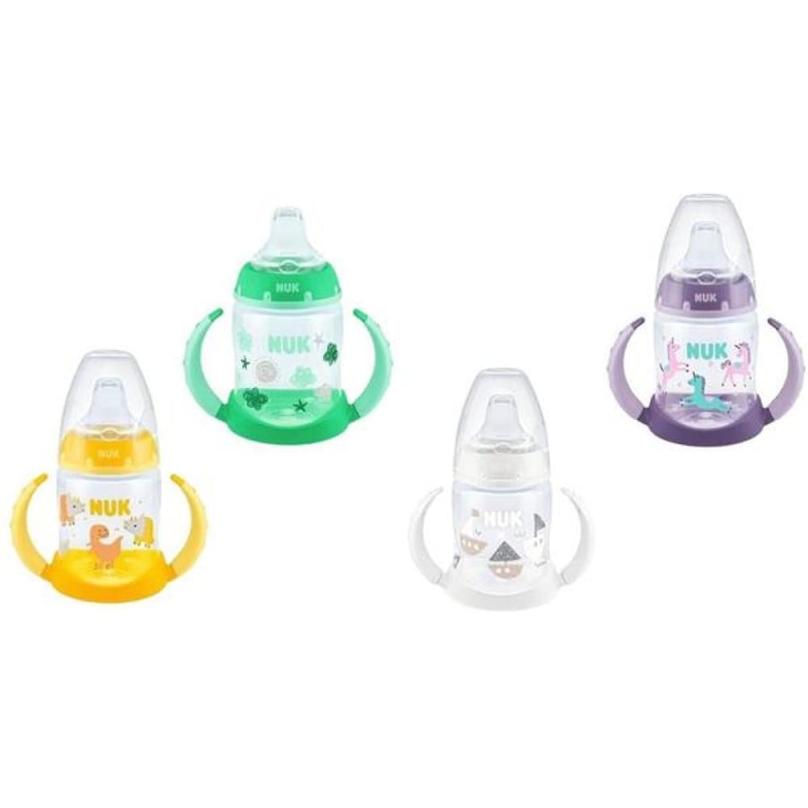 Plastic water feeding bottle with handles - from 6 to 18 months, capacity 150 ml