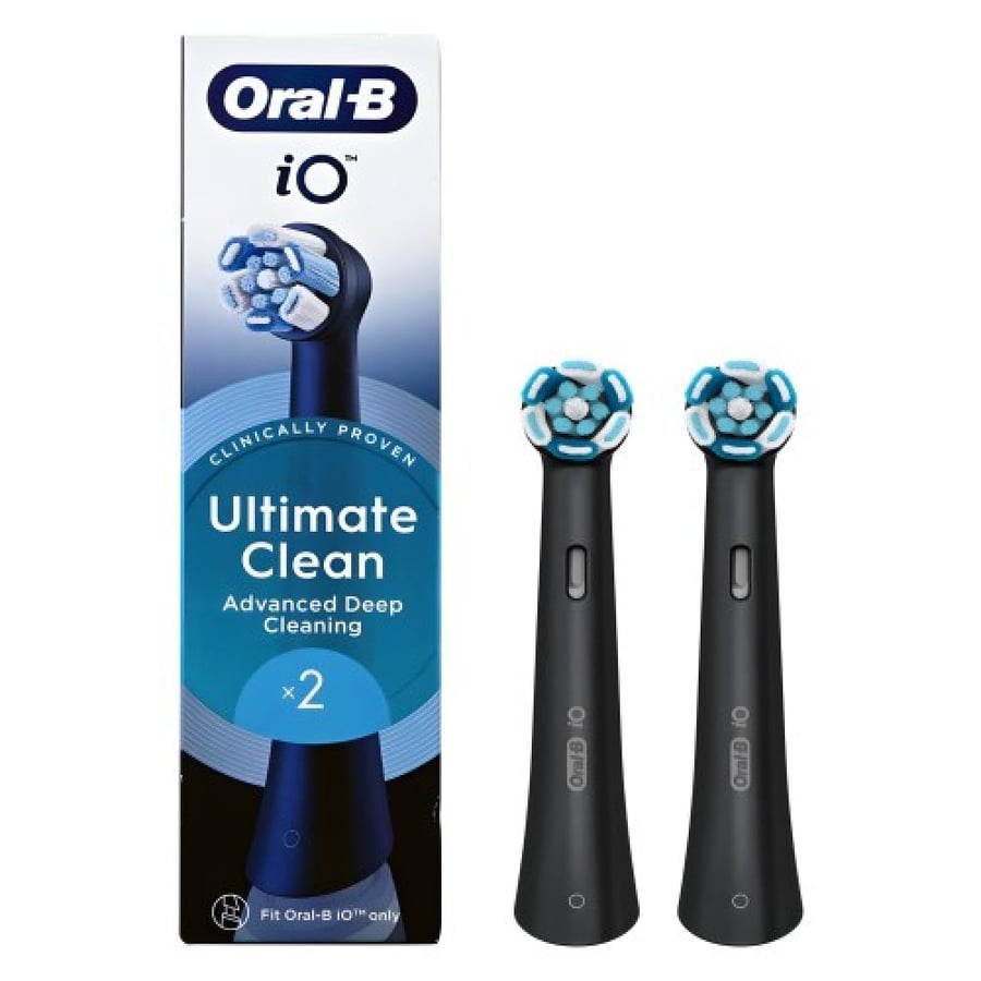 رؤوس فرشاة أورال-بي Oral-B iO Ultimate Clean أسود - قطعتان