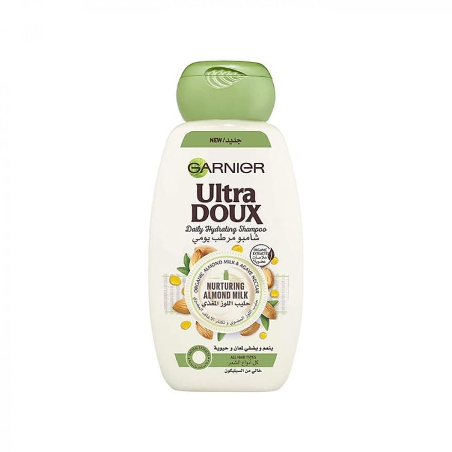 Garnier Shampoo Ultra Dox Moisturizing Daily for Hair with Nourishing Almond Milk Extract - 200 ml
