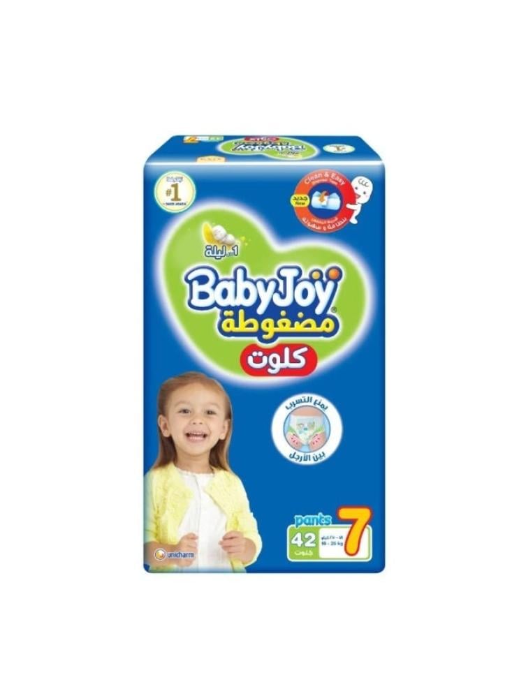 حفاضات أطفال كلوت بيبي جوي BabyJoy مقاس 7 - 42 حفاضة