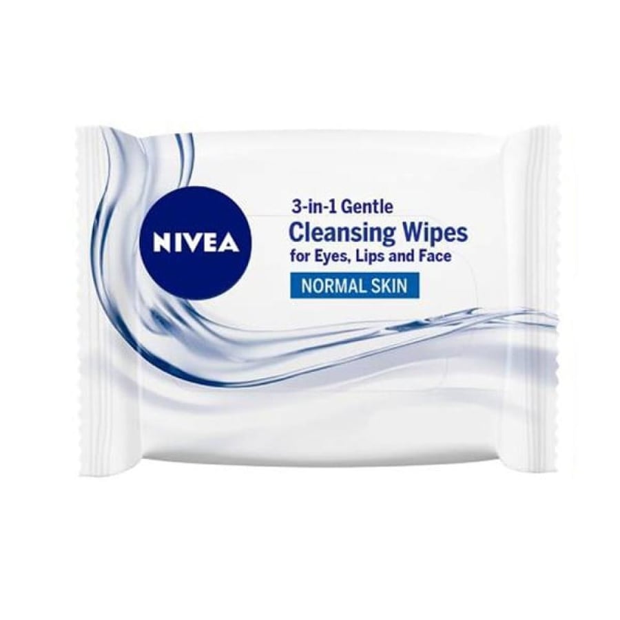 Nivea refreshing cleaning tissues for eyes, face, and lips for normal skin 25 pieces